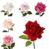 Cloth Artificial Rose Flower Iron Wire Simulation Rose Realistic Artificial Rose  Home Decoration