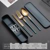 Slim Waist Portable Stainless Steel Cutlery Set: Spoon, Fork, Chopsticks - Japanese Tableware for Students