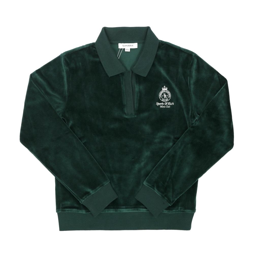 

Sporty Rich Women S Crown Logo Polo SweatShirt To00261426gr55 TO00261426GR55 (L)