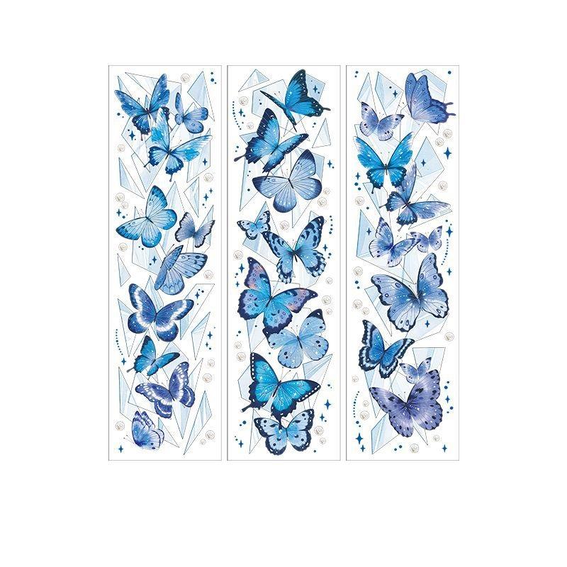 

Декоративна наклейка з кольоровими метеликами, ПЕТ, з 3 предметів, щоденник, застібка, книжка XYZ