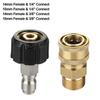 2Pcs Pressure Washer Adapter Kit Universal M22 14mm / 15mm Female Swivel To Quick Connect 3/8'' or 1/4" Release Set Nozzle