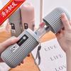 Portable Toothbrush & Toothpaste Holder with Lid - Travel Storage Cup