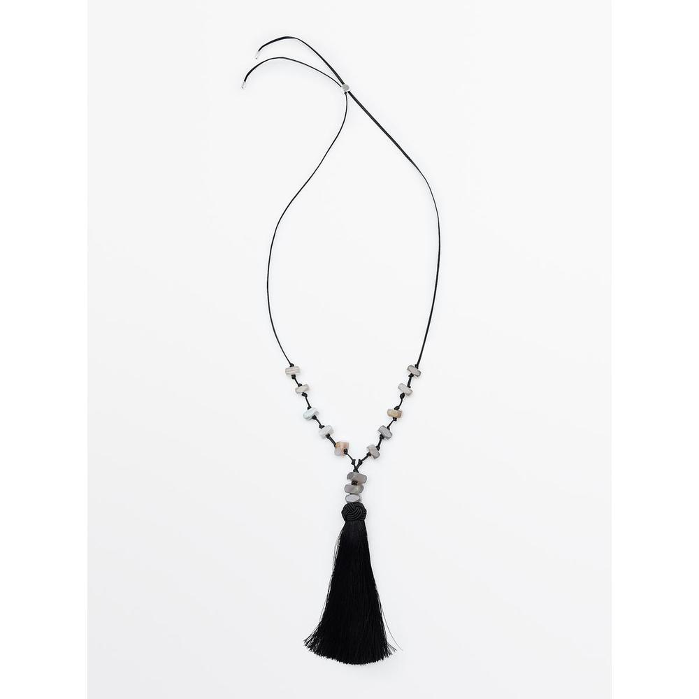 Rhinestone Tassel Necklace 04602608800