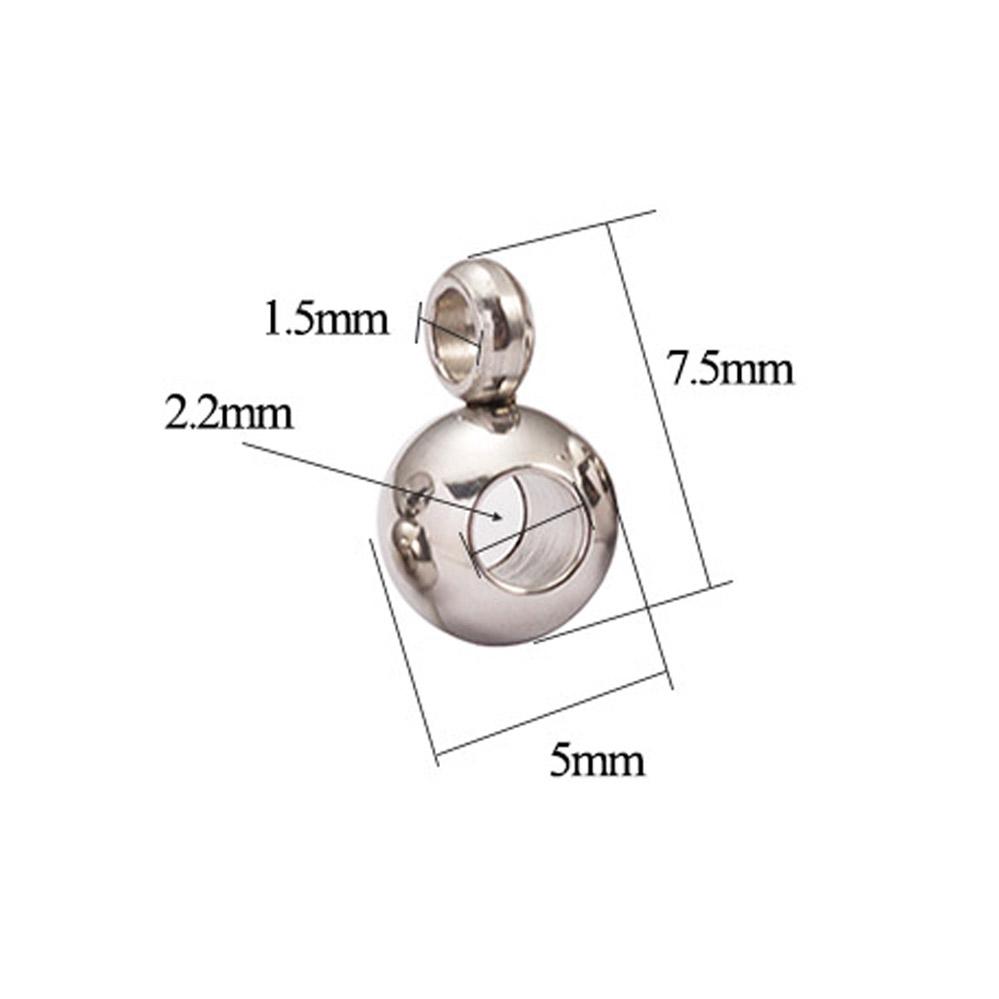 10pcs Stainless Steel Spacer Beads Pendant Charms Clasps Gold Color Bail Beads for DIY Jewelry Making Findings Hole 2-4mm Beads
