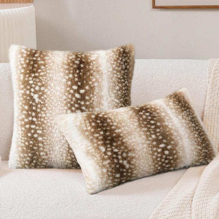 Housse d'oreiller en peluche Matériaux en polyester Respirante Confortable Facile d'entretien Plusieurs couleurs Décoration de la maison