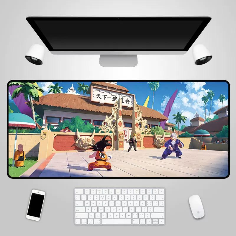 2026 Dragon Ball Leather Mouse Pad Son Goku Printing Pattern Large Size Game Gaming Keyboard Pad Boys Office Animation Non-slip Table Mat