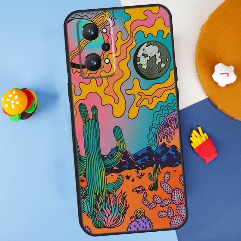 Indie Hippie Art For Realme 11 10 12 13 14 Pro Plus GT 5 6 6T GT7 Pro C61 C53 C51 C21Y C25S C55 C67 C75 Case