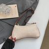 Single-shoulder Underarm Trendy Woven Cherry Style Beach Tote Bag for Women