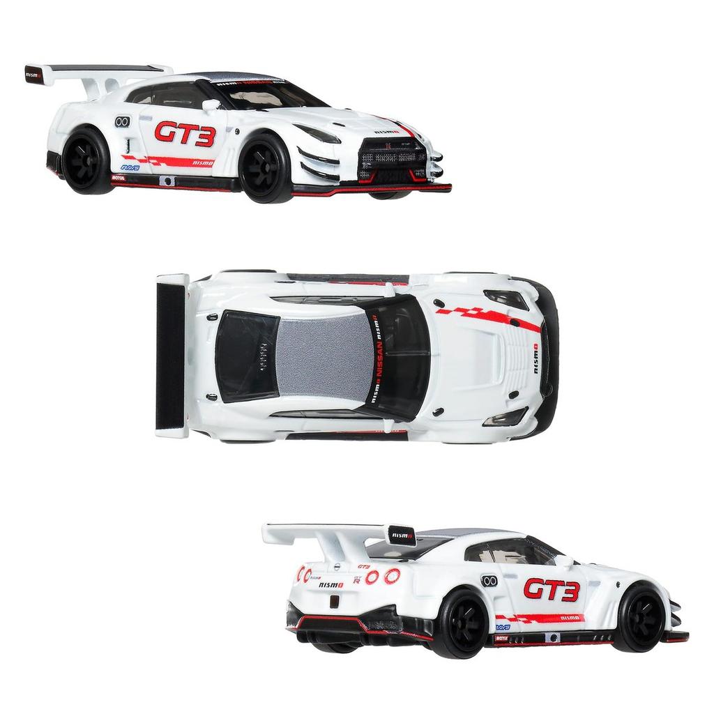 Hot Wheels Premium 2-Pack Nissan GT-R Nismo GT3 & Nissan GT-R (R35) Millennium Jade Diecast Toy Car Set