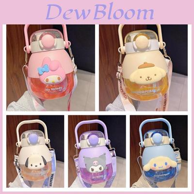 Sanrio Cinnamoroll Straw Cup High-quality Cartoon Plastic Water Bottle For Girls