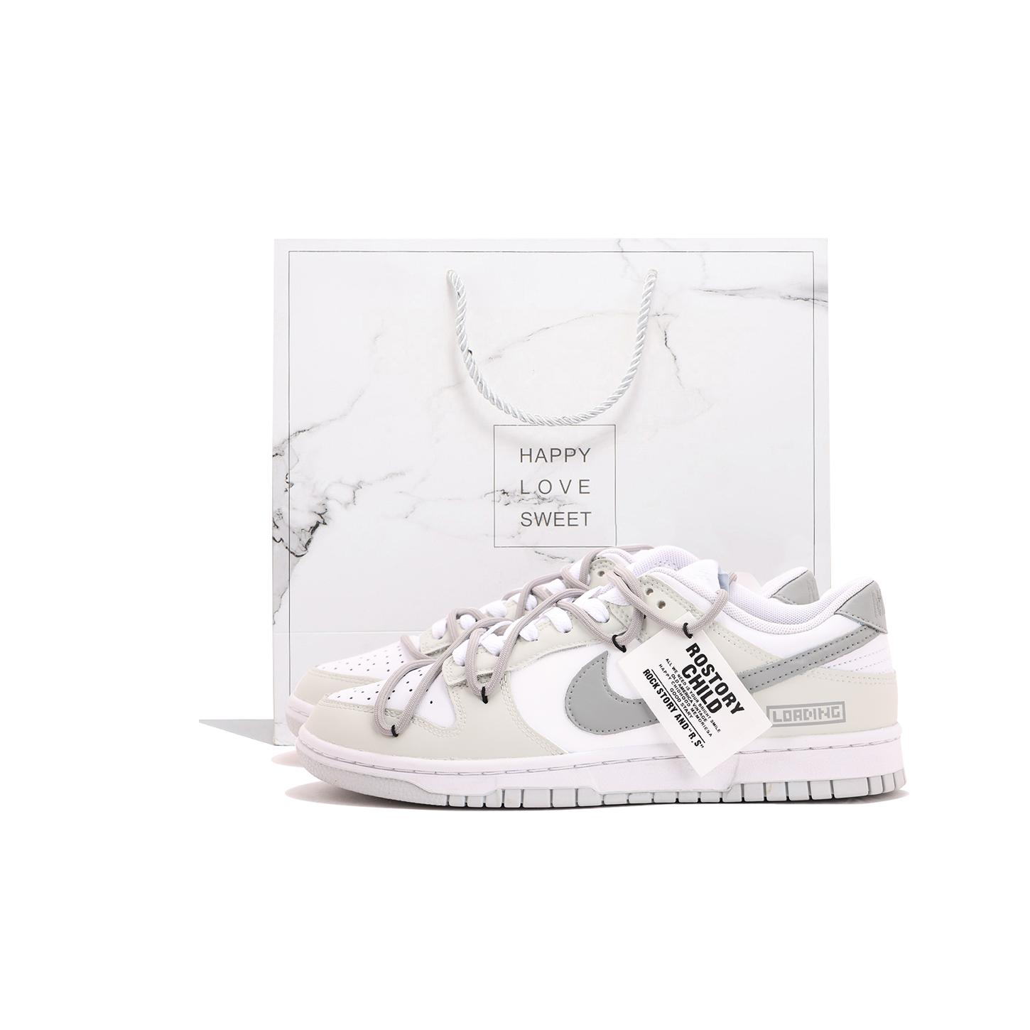 

Nike Dunk Leather Coverage Low top Skateboard Shoes Unisex Light Gray HF5441-105(Team59-SBOX) 40.5
