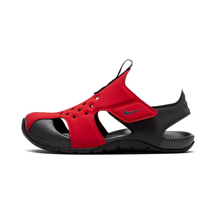 

New Nike Sunray Protect 2 Children s Sandals Red Black Children Aged 3-7 Years Old 943826-603 32