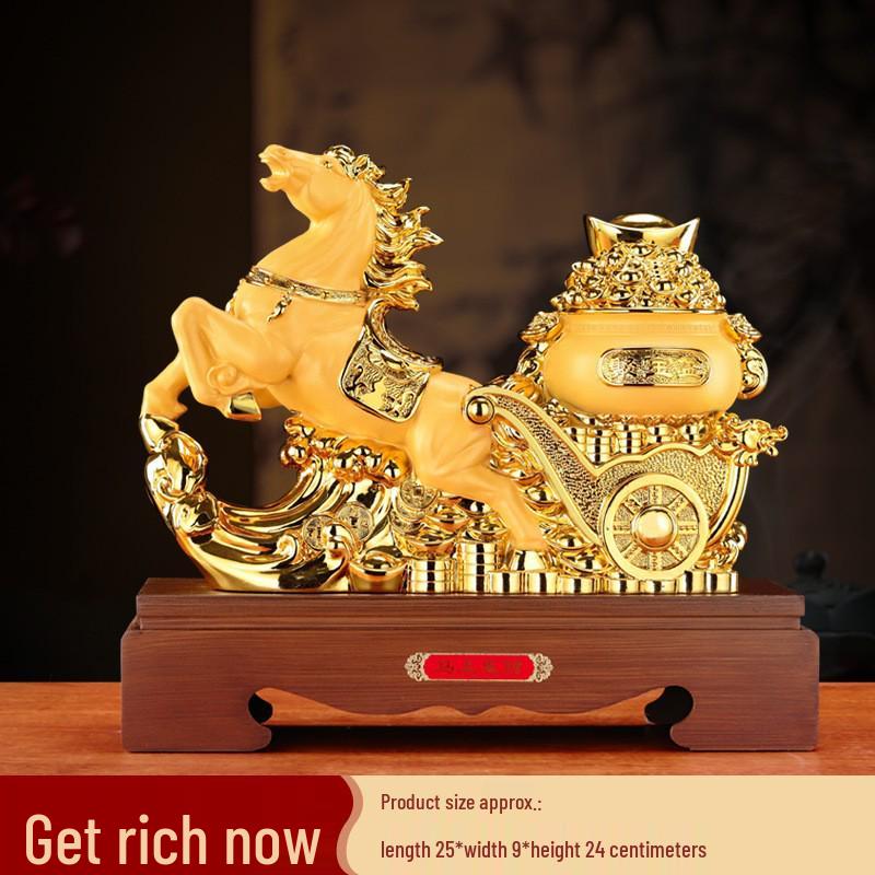 Zodiac Horse Ornament: Wealth-Attracting Decoration for Office, Living Room, Wine Cabinet, or Desk