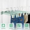 Hosenbügel mit Clips, Rockbügel, 360° drehbare Haken, platzsparende Kleiderbügel für Hosen, Röcke, Kleidung, Jeans