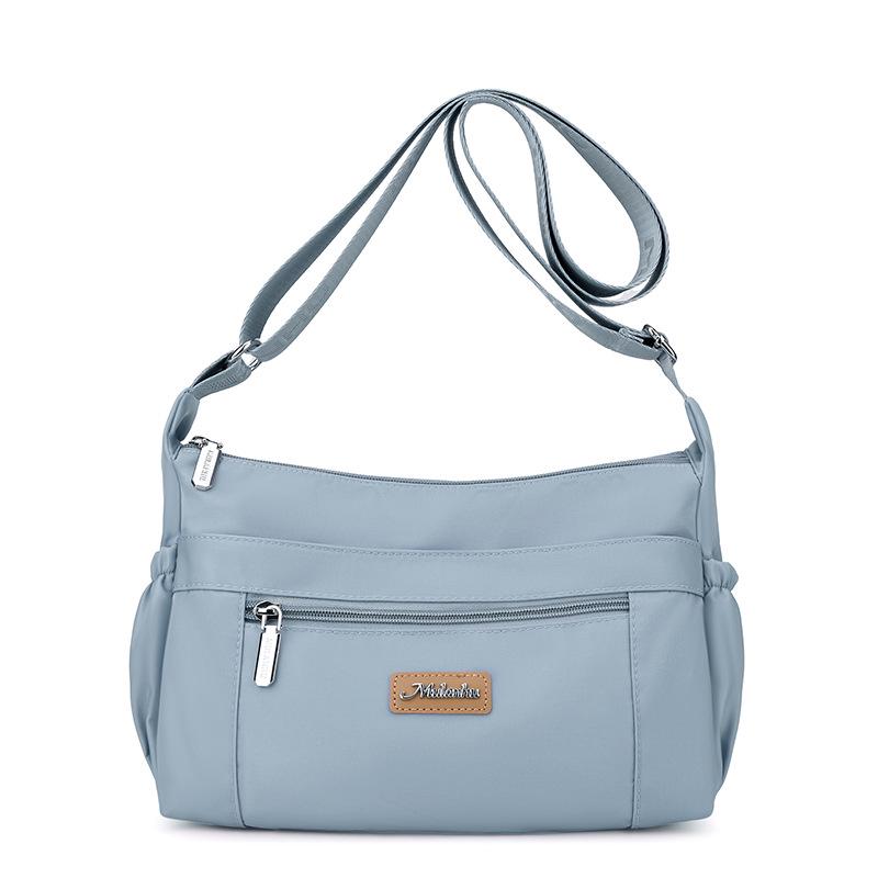 Water-Repellent Nylon Crossbody Bag for Middle-Aged Women, Large-Capacity, Multi-Layer, Versatile Casual Shoulder Bag.