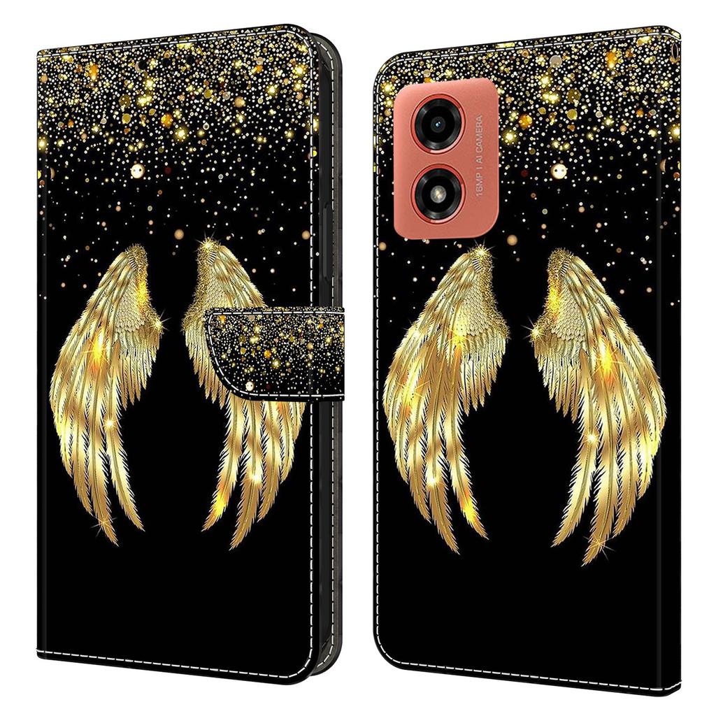 For Motorola Moto E14 4G/G04 4G/G04s 4G/G24 4G Cover 3D Pattern Printing Wallet Leather Phone Case