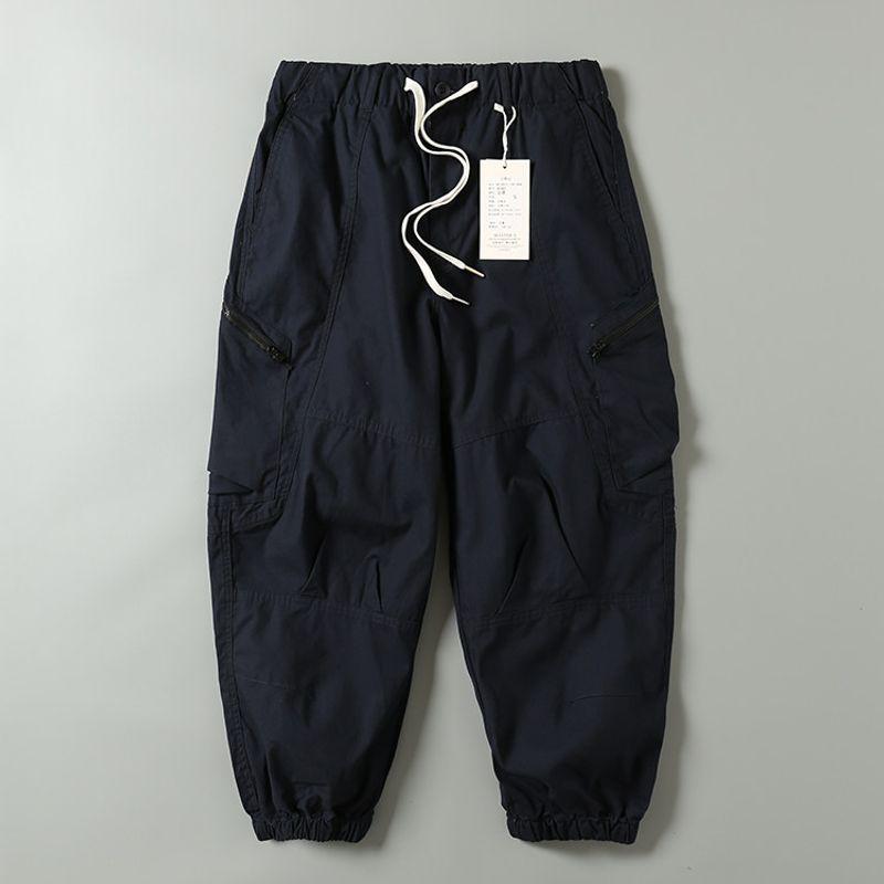 Export Men's Tail Goods Spring and Autumn Fashion Brand Cotton Overalls Loose Casual Trousers Trendy Easiest for Match Elastic Ankle Banded Pants