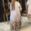 Lady Spring Maxi Dress Lapel Leopard Print Long Sleeves with Cufflink Loose Single-breasted Vintage High Waist Casual Daily Dress