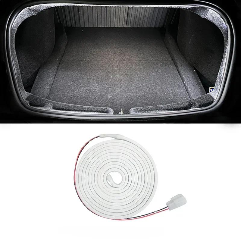 For New Tesla Model3 Highland 2024 Car LED Light Strip Flexible Rear Trunk Waterproof Neon Lights Accessories for Tesla Model 3+