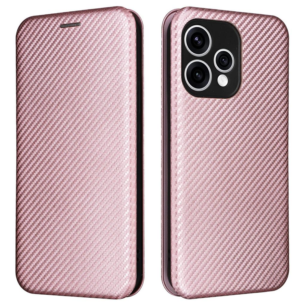 Phone Case For Oppo Reno15 5G (Global) / 15c 5G (China) Carbon Fiber Texture Drop-Proof PU Leather Phone Cover