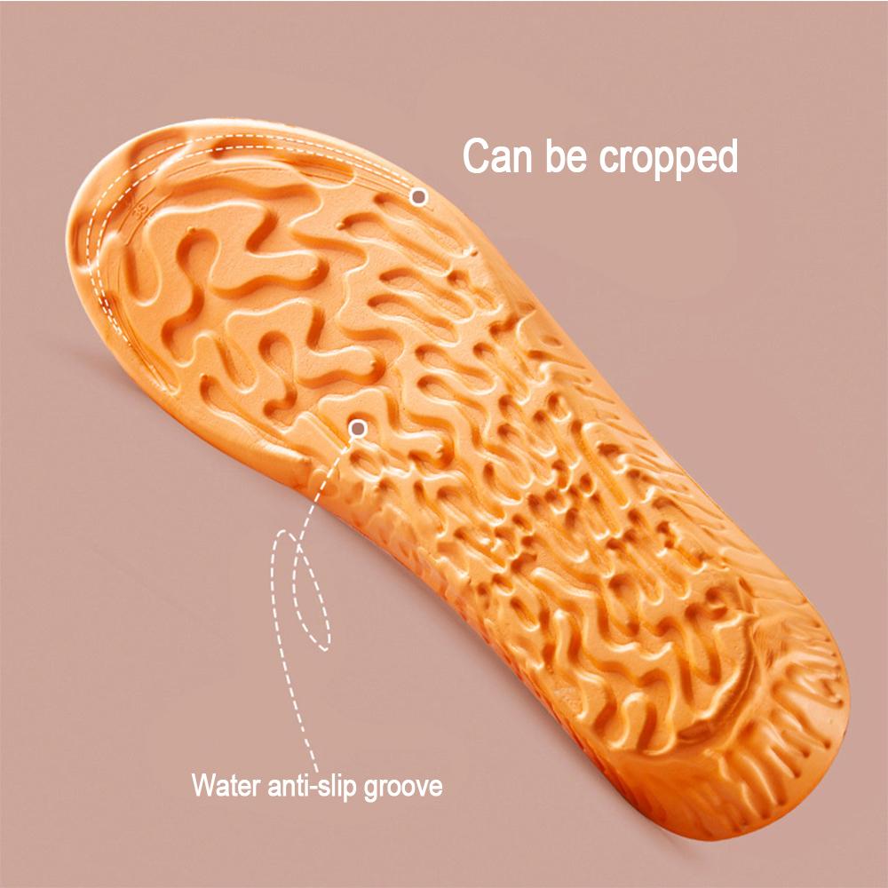 1.5-3.5cm Invisible Height Increase Sport Insoles Orange EVA Memory Foam Shoes Sole Pad Breathable Comfortable for Men Feet Care