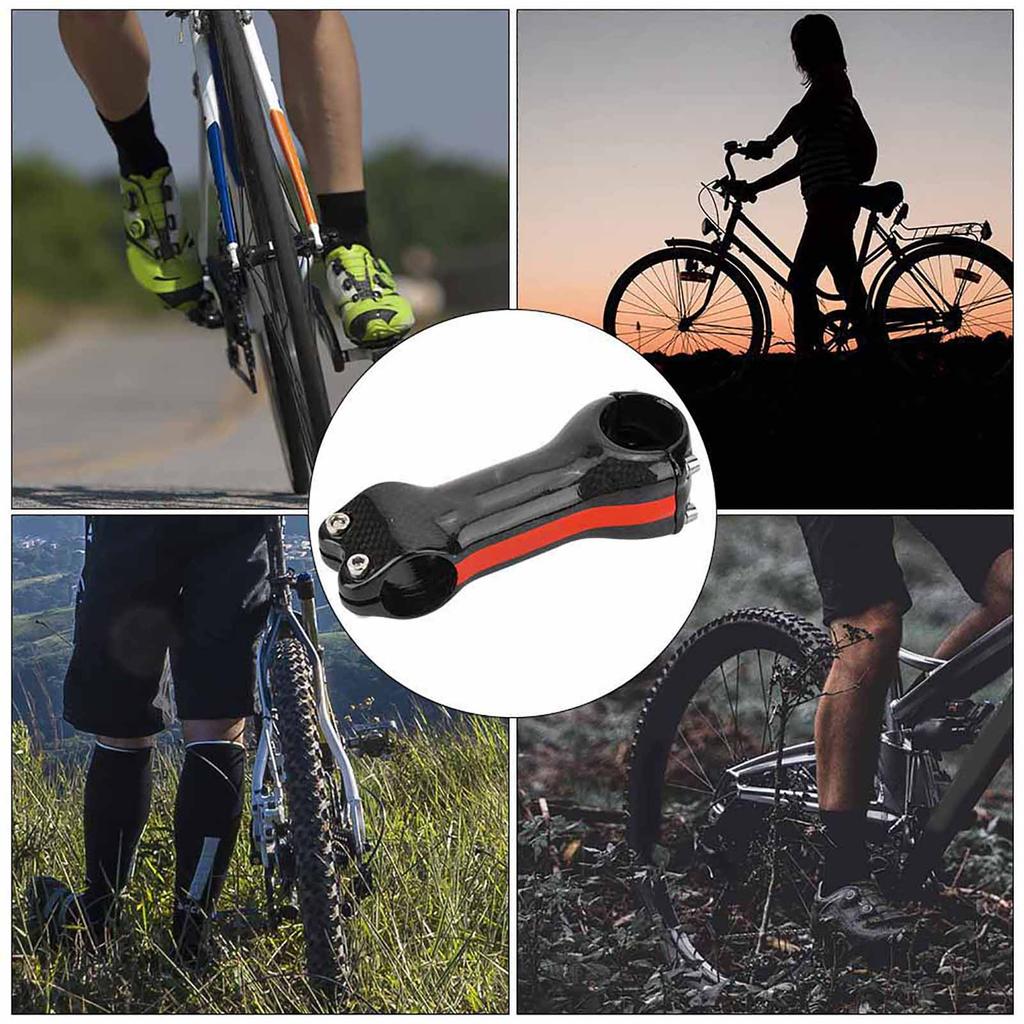 Carbon Fiber Road Mountain Bike Handlebar Stem for 31.8mm Handlebar Bicycle Accessory (C)