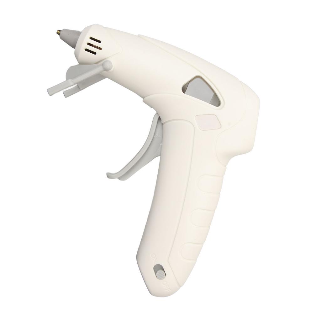 10W Hot Melt Glue Machine with 30 Glue Sticks Foldable Stand Fast Preheating Hot Glue Tool for Craft Projects White