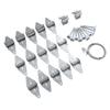 16 18x7 Garagentor-Beschlagset Garagentor-Scharnier Nylonrolle Obere Winkel mit 2650mm Kabel