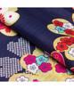 Yukata Set Junior Retro B Change Weave 2 Piece Set Heiko Girls All [KYOETSU] (Yukata, Obi) (150cm, 1. Flowers)