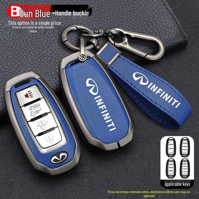 Infiniti Key Case for Q50L, QX50, QX55, QX60, Q70L, G25, FX35 - Men's Car Key Shell with Buckle