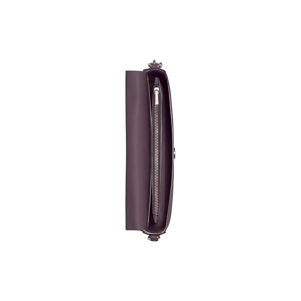 Coach Wyn 21 Snap Closure Detachable Shoulder Strap Envelope Bag Women Shoulder Bag Deep-Purple C8439-03V0G
