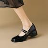 French Shoes Women Chunky Heel Small Leather Shoes Retro Devotion