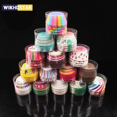 100 Stück/Packung Kuchen Muffin Cupcake Papierbecher Kuchenbox Cupcake Förmchen Küchen Backzubehör Kuchenform Dekorationswerkzeuge