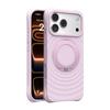 For Magsafe Magnetic Phone Case for iPhone Air 16 15 17 Pro Max with Rotating Holder Ring Soft Silicone Ripple Protection Cover