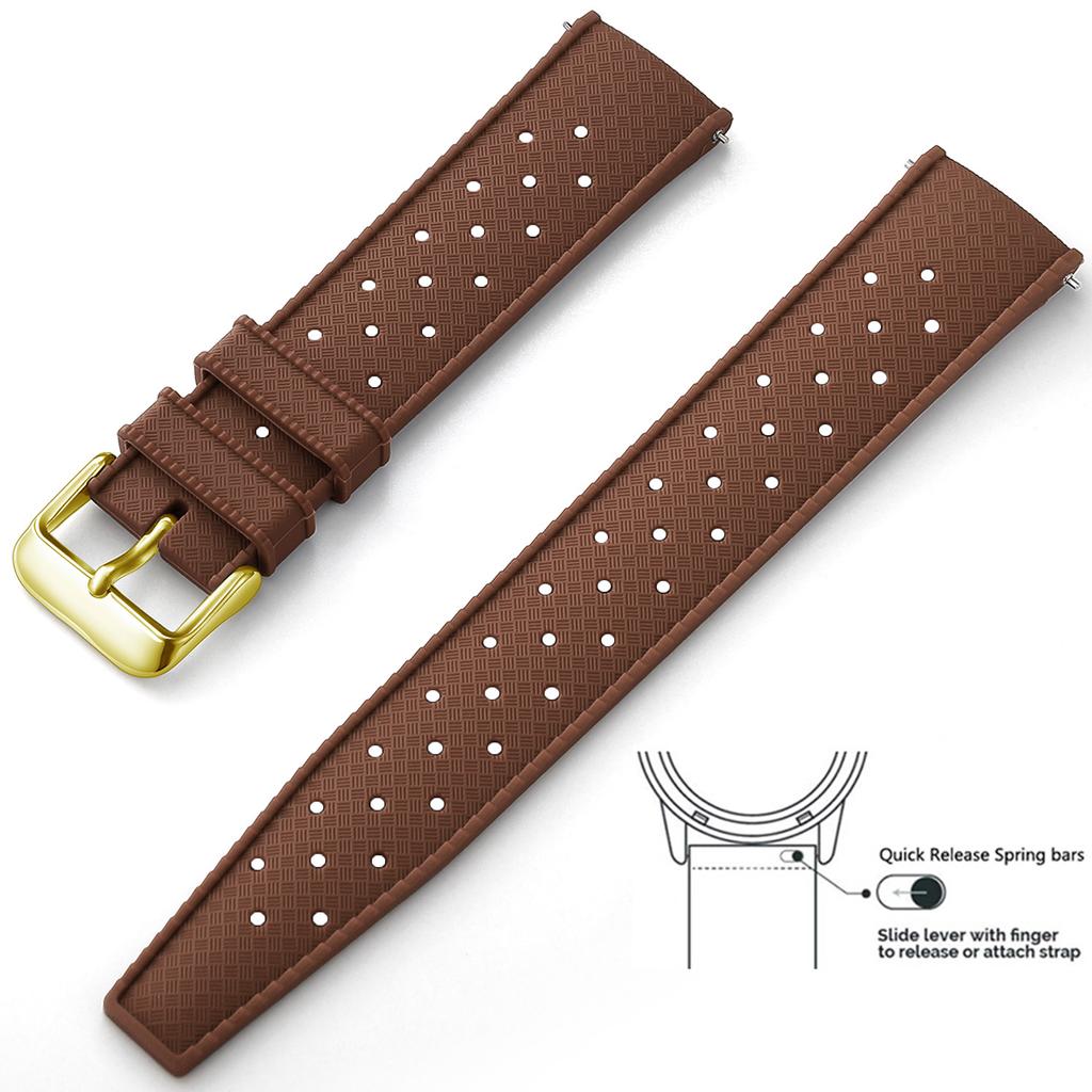 Tropical Silicone Watch Band Quick Release Watch Band 18mm 20mm 22mm Rubber Tropic Smart Watch Strap Waterpfroof Muti-Color