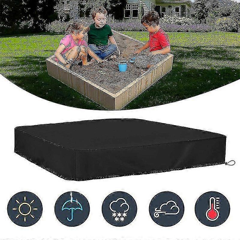 1PCS Sandpit Cover Waterproof Dustproof UV Protection Square Pool Cover with Drawstring for Sandpit, Toys and Furniture - DD