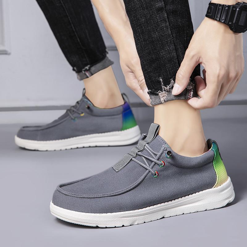 Men's Canvas Shoes Breathable Comfortable Sports Shoes Outdoor Casual Shoes Round Toe Commuting Office Men's Oxford Shoes