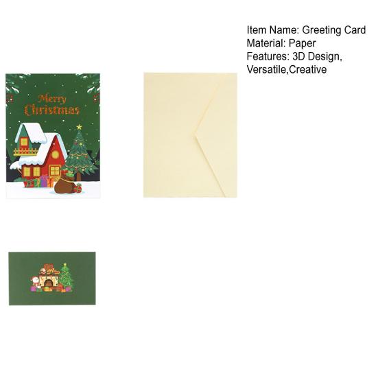 3D Christmas Fireplace Greeting Card Pop-Up Holiday Card for Festive Wishes Cozy Holiday Home Decoration