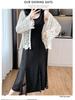 Real Shot Sleeveless Women’s Mesh Splice Mid-Length Plus Size Dress for Spring, Summer, and Autumn