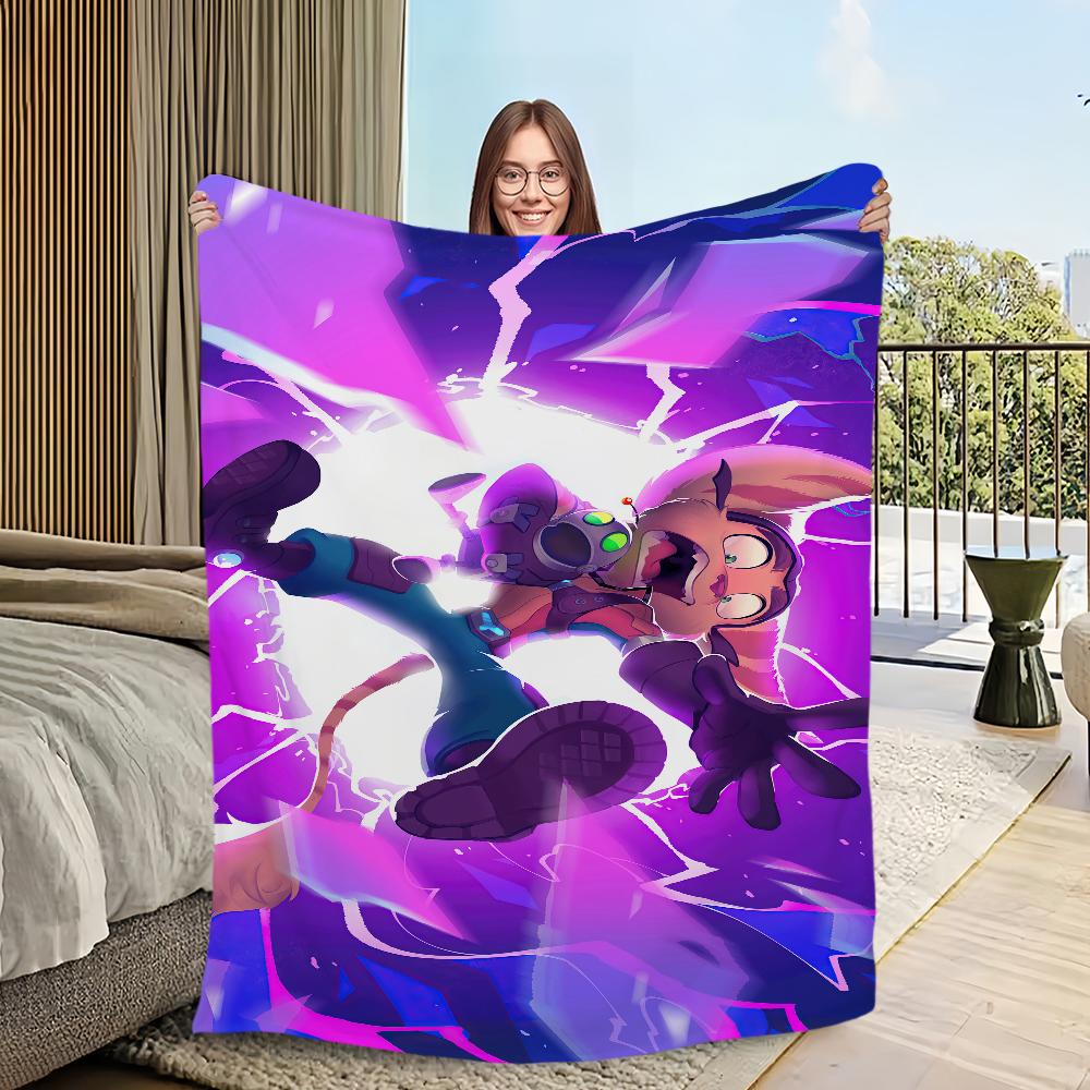 

Game R-Ratchet And C-Clank Rift Blanket Skin friendly comfort warm soft plush blanket suitable sofa living room office bedroom 75x90cm