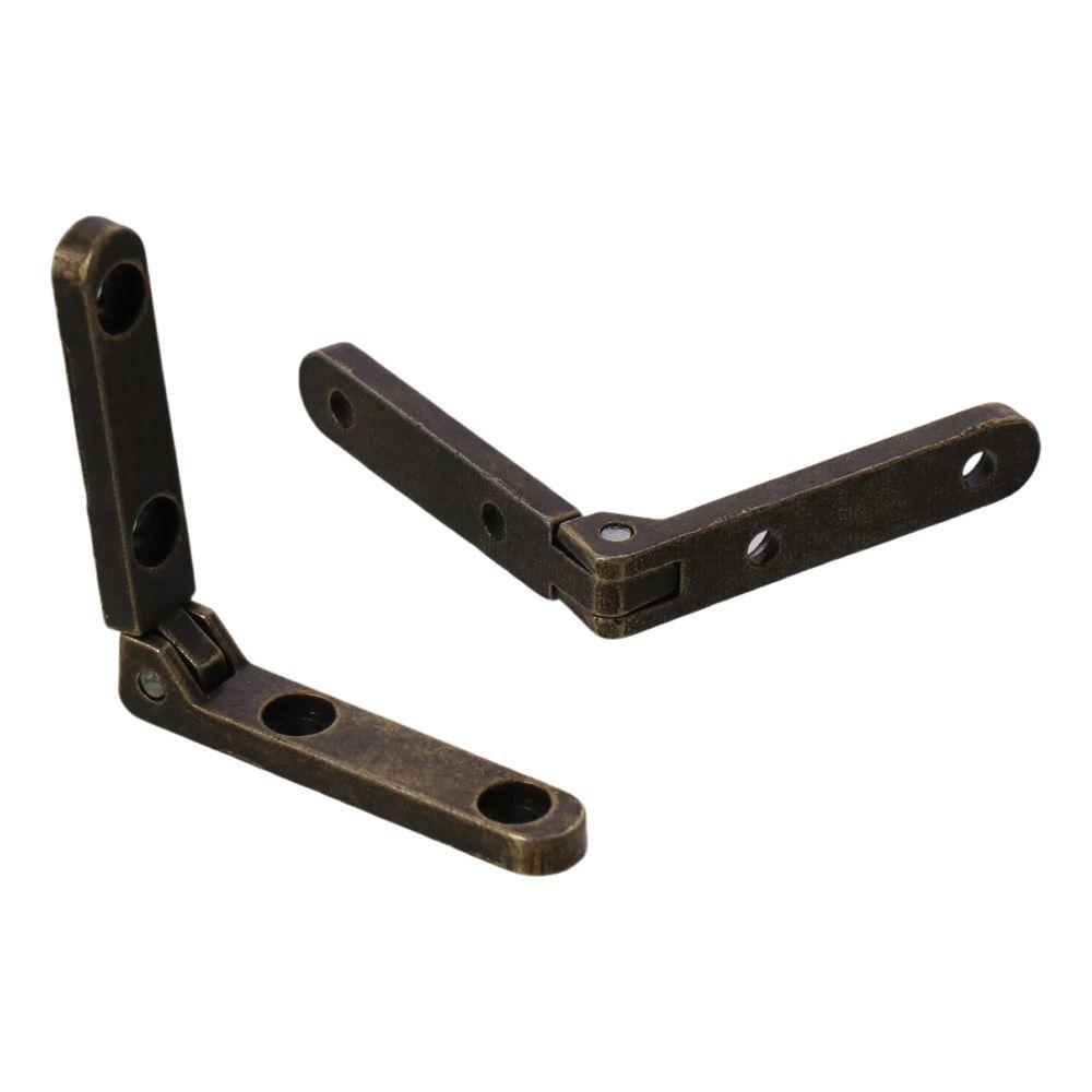 Zinc Alloy Bronze Hinges  90 Degree Hinges with Screws Jewelry Box Hinge  Wooden Box