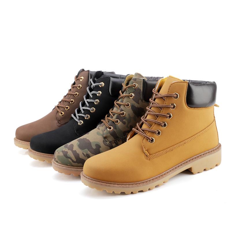 Fashion New British High Top Shoes Men's Fashion Motorcycle Ankle Boots  PU Leather Men's Shoes Casual Platform High Quality Botas Mujer