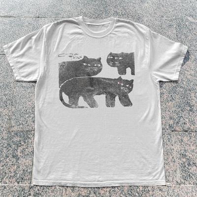 Summer Men's Pure Cotton Vintage Cocteau Twins T-shirt Streetwear Oversized Loose and Breathable Suitable for Everyday Wear