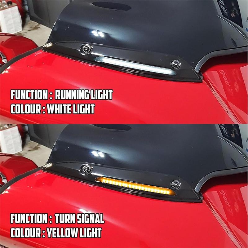 For Touring Road Glide FLTRX FLTRXS FLTRK 2015-2024 Motorcycle LED Windshield Trim Turn Signal Lights