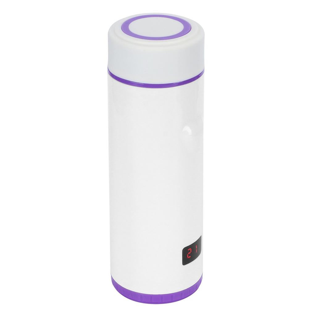 360ml Vacuum Cup LED Intelligent Digital Water Bottle with 3‑Color Temperature DisplayPurple