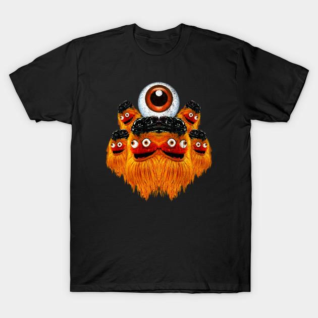 

Men Black Print T-shirt Philadelphia Gritty Eyeball Of Hell No-Cut Transfer Paper Print Cotton Tshirt 4XL чорний