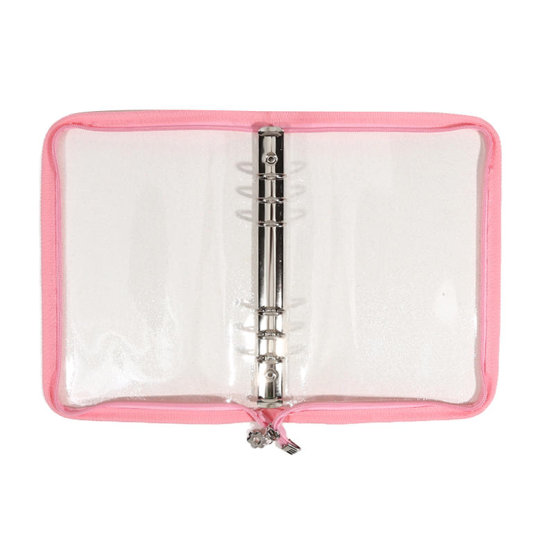 A5 6 Ring Binder Notebook with Zipper Pockets Photocard Holder Binder Sleeves Book Polaroid Small Card Photo Album