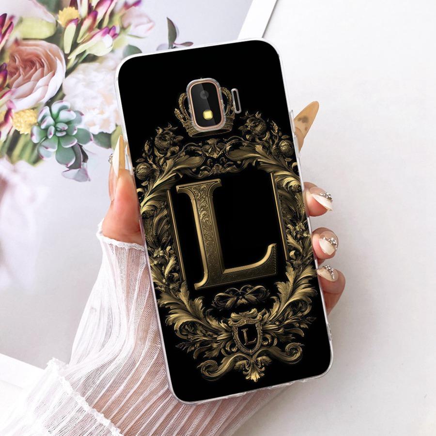 For Samsung Galaxy J2 Core Case J260F Back Cover Soft Silicone TPU Initial Letter Case for Samsung J2 Core J2Core 2020 Capa