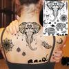 Lotus Henna Mandala Chest Temporary Tattoos For Women Underboob Adult Butterfly Turtle Lion Fake Tattoo Sexy Waterproof Tatoos
