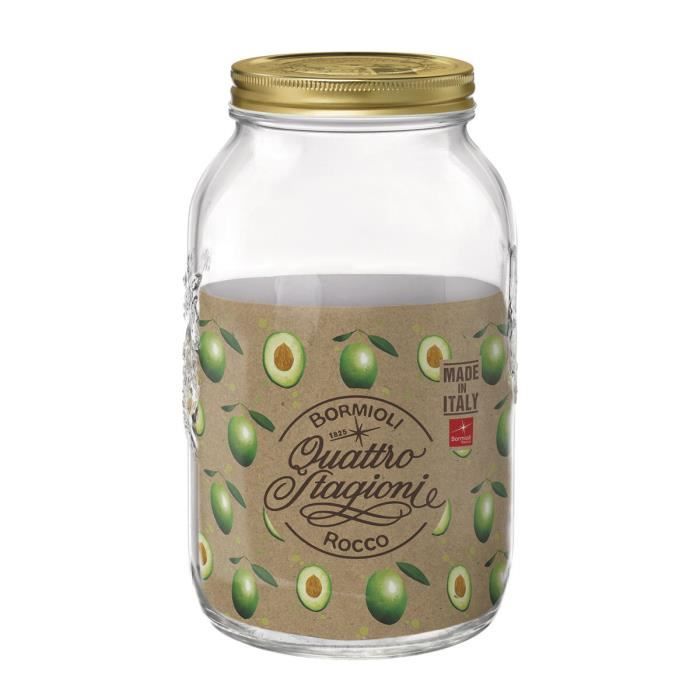 Récipient De Conservation Des Aliments Bormioli Rocco Quattro Stagioni Transparent Verre (6 Unités) (3,8 L)